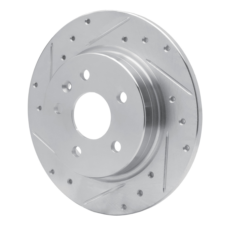 Buick Encore Brake Rotor (1) - Rear Left - R1 Concepts - Drilled & Slotted - Silver - `11-`22